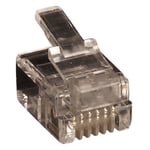 Lan-com Modular Plug, RJ12 6/6, Fladt kabel
