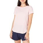 Amazon Essentials Women's Studio Relaxed-Fit Lightweight Crew Neck T-Shirt (Available in Plus Size), Light Pink, L