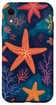 Coque pour iPhone XR Design cool étoile de mer corail