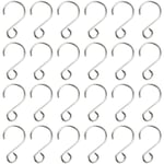 Crystal Bead Gardin S Shape Krok Rostfri Wire Krok Gör själv smycken Krok