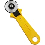 45 mm roterande skärare med ergonomiskt handtag för rullande tyg, DIY-hantverksverktyg för läder, sömnad, papper