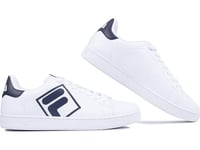 Fila Courtbay Logo Herrskor Vit Och Marin Ffm0364 13037 43