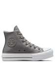 Converse Chuck Taylor All Star Lift Trainers - Grey, Grey, Size 3, Women
