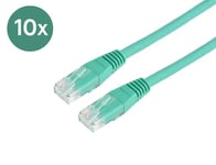 Prokord Nätverkskabel / Patchkabel Lszh 10-pack Rj-45 Cat6 0.3m Grön