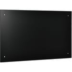 Fond de hotte 70 x 50 cm avec fixation verre noir - Transparent