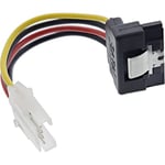InLine 29660W Câble Adaptateur d'alimentation SATA 1 Prise Femelle 8,89 cm vers fiche SATA 15 Broches coudée avec Languette 0,06 m