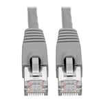 Tripp Lite Câble Ethernet Cat6a 10G, câble de raccordement réseau STP moulé sans accroc (RJ45 M/M), Gris, 0,6 m, Garantie Fabricant (N262-002-GY)