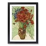 Big Box Art Still Life with Daisys by Vincent Van Gogh Framed Wall Art Picture Print Ready to Hang, Black A2 (62 x 45 cm)