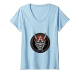 Womens Yakuza Mask Logo V-Neck T-Shirt