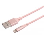 Data cable, Apple MFI Certified, USB to Lightning,1m rose gold