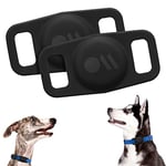 Case-Mate 2 Pack Airtag Dog Collar Holder - Water Resistant Airtag Holder Dog Tag - Lightweight Protective Airtag Case for Dog Collar - Pet Collar Airtag Loop - Compatible w/Cat/Dog Collars - Black
