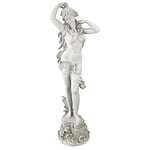 Design Toscano Femme Classique de l'Éveil du Printemps Statue de Jardin, 102 cm, polyrésine, pierre antique