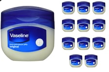 Vaseline Pure Petroleum Orignal Jelly Effective for skin & lips 100ml/Pack Of 12