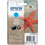 Epson 603 - 2.4 ml - cyan - original - blister - cartouche d'encre - pour Expression Home XP-2150, 2155, 3150, 3155, 4150, 4155; WorkForce WF-2820, 2840, 2845, 2870