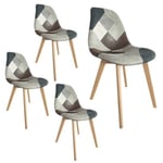 Chaises de salle é manger en patchwork Ornella