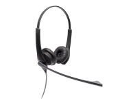 Jabra BIZ 1100 Duo - Headset - på örat - kabelansluten - 3,5 mm kontakt - svart - universitet - Zoomcertifierad, Certifierad för Microsoft-teams