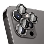 Härdat Glas Linsskydd Aluminium iPhone 12 Pro svart