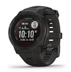 Garmin Instinct SOLAR, Rugged GPS Smartwatch, Built-in Sports Apps and Health Monitoring, Solar Charging and Ultratough Design Features, Graphite