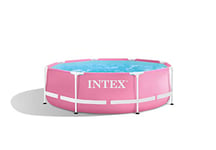 Intex - 28292NP - Kit Piscine Tubulaire Ronde Metal Frame Pink/Rose(Ø) 2,44 x 0,76m