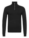 Half Zip Mélange Knit Black Lindbergh