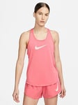 Nike One Dri Fit Swoosh Tank - Pink, Pink, Size Xs, Women