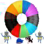Recharges De Stylo À Impression 3D En Pla,10 Couleurs Pla,Filament Pla 1.75Mm,Recharges Filament Pour Stylo 3D Pla,3D Print Filaments Pour Enfants Filamant De Crayon 3D(5M Par Rouleau)