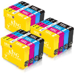 KING OF FLASH Replacement for Epson 18 18XL Ink Cartridges Compatible for Epson Expression Home XP-425 XP-422 XP-415 XP-412 XP-325 XP-322 XP-315 XP-312 XP-225 XP-215 XP-212 XP-405 (3 Sets)