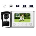 7inch Wired Video Intercom Doorbell IR Camera Monitor Door Phone 110-240V GF0