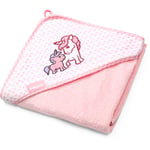 BabyOno Towel Bamboo håndklæde med hætte af bambus Pink 100x100 cm