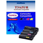 Lot de 4 Toners Lasers compatibles pour imprimante Samsung ProXpress C3010ND, C3060FR - T3AZUR (Noir et Couleurs)