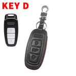 WQSNUB Leather Car Key Cover Case,For Audi A1 A2 A3 A5 A6 A4L A6L Q3 Q5 Q7 TT Q8 A8 Q5L A7 A8L RS3 S5678 Sline