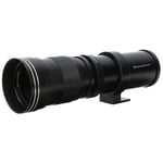 Telescope Lens, 420‑800mm F8.3‑16 Manual Focusing Zoom Lens with 2X Teleconverter for Nikon F Mount Camera Aluminum Body, Telephoto Zoom Lens(Black)