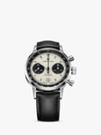 Hamilton H38416711 Men's American Classic Intra-Matic Chronograph Automatic Date Leather Strap Watch, Black/Off White