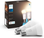 Philips Hue White A60 Smart LED Light Bulb 2 Pack [E27 Edison Screw] for Home I