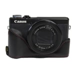 Canon PowerShot G7 X Mark II durable leather case - Black