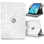 KARYLAX Universal Protective Case and Stand L (Size 27.5 cm x 19 cm), White Diamond for Acer Iconia Tab 10 A3-A50 10.1 Inches