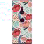 Sony Xperia XZ3 Transparent Mobilskal Flora
