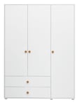 FLEXA Roomie Garderobeskap m. 3 dører - Hvit/Gul