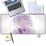 Keyboard Mouse Pad 900X400X3MM（XXL) Extended Large Professional Gaming Mouse Mat,Non-slip Rubber Base,for LOL GO WOW PC Life In A Different World-3