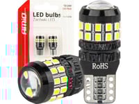 Led Canbus T10 W5w 27Smd 2016 Vit 12V 24V Amio-04258 Glödlampor