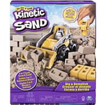 Coffret Kinetic Sand Chantier - KINETIC SAND - Creusez et démolissez avec 454g de sable naturel