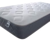 Starlight Beds Essentials Jump n Tac Small Double Memory Foam Mattress with Springs. 7.5 Inch Hybrid 4ft Budget Mattress. Soft Mattress, Grey Border (120 x 190 x 19 cm)