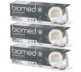 Biomed Superwhite Toothpaste x 3 pack -Coconut Flavour- Free Shipping - UK