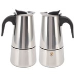 Coffe Maker Food Grade Portable Stainless Steel Moka Pot For Home&Outdoor☜