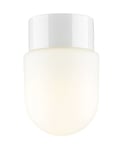 Contrast Fridhem Badstu taklampe E27 IP44, høyde 17 cm, Matt opalhvitt glass