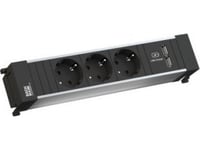 Bachmann Bachmann Power Frame Medium Grenuttag 3X Jordat Uttag 1X Usb-Laddare
