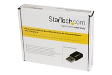 StarTech.com USB 2.0 AC600 trådlös-AC-nätverksadapter med mini dual-band - 1T1R 802.11ac WiFi-adapter - nätverksadapter - USB 2.0