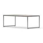Englesson Square soffbord metall silvergrå/sten Limestone 122x62cm