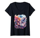 Womens Ocean Wonders Co. V-Neck T-Shirt