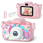 Bästa kvalitet Barn Kamera 1080P HD Småbarn Digital Video Kamera 2,0-tums Barn Kamera med silikon fodral leksaker